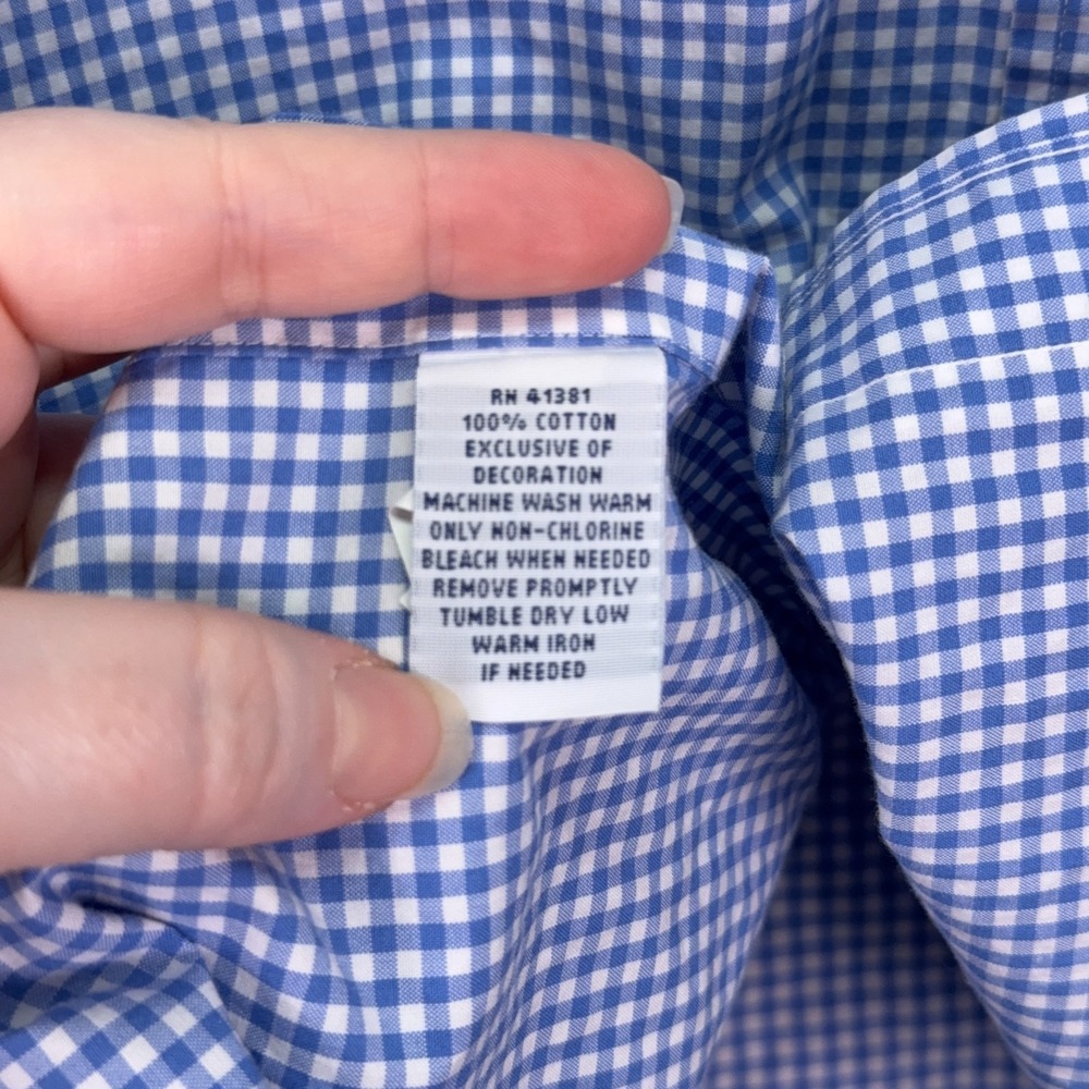 Ralph Lauren Shirt‎ Mens XL Blue Check Button Up Preppy Office Business Everyday - Picture 5 of 8